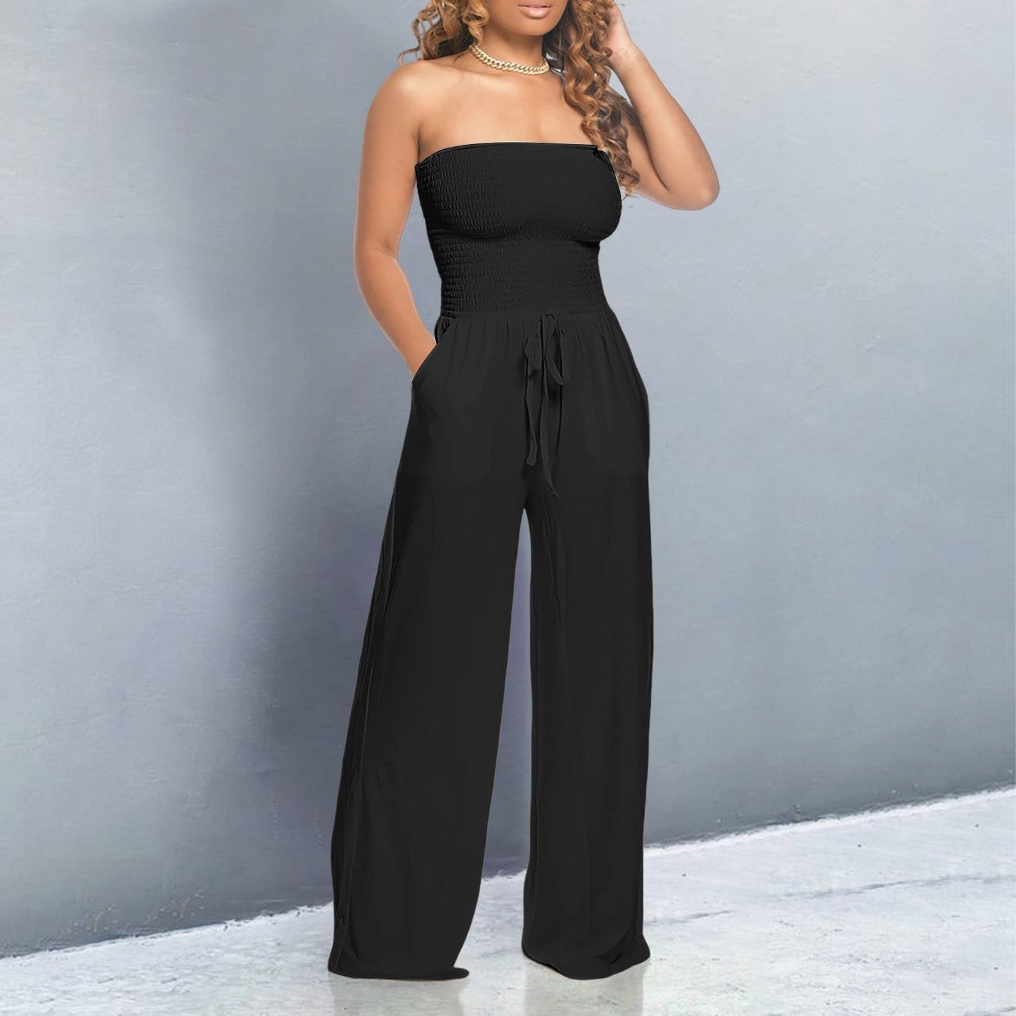 Elvira™ | Elegant Off-Shoulder Jumpsuit